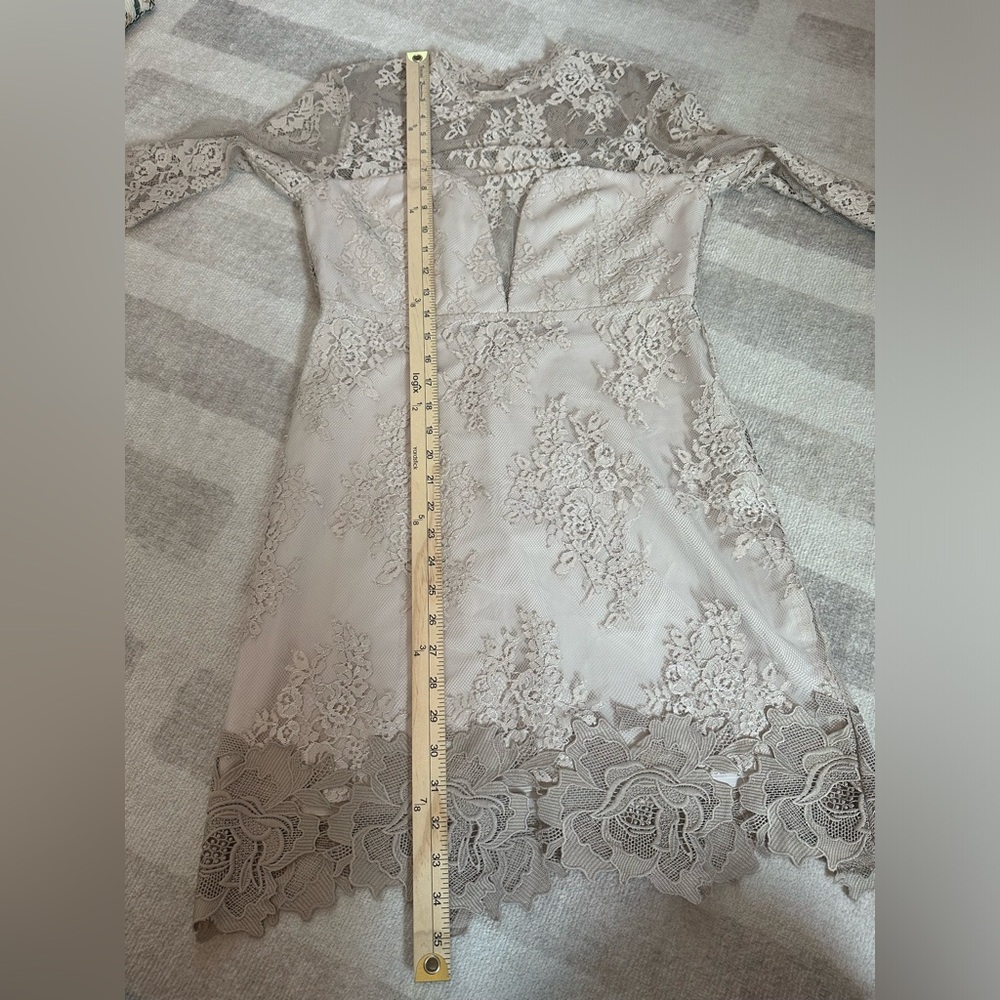 SAYLOR Lace Leondra Mini Dress Nude (Size M) - Picture 9 of 12